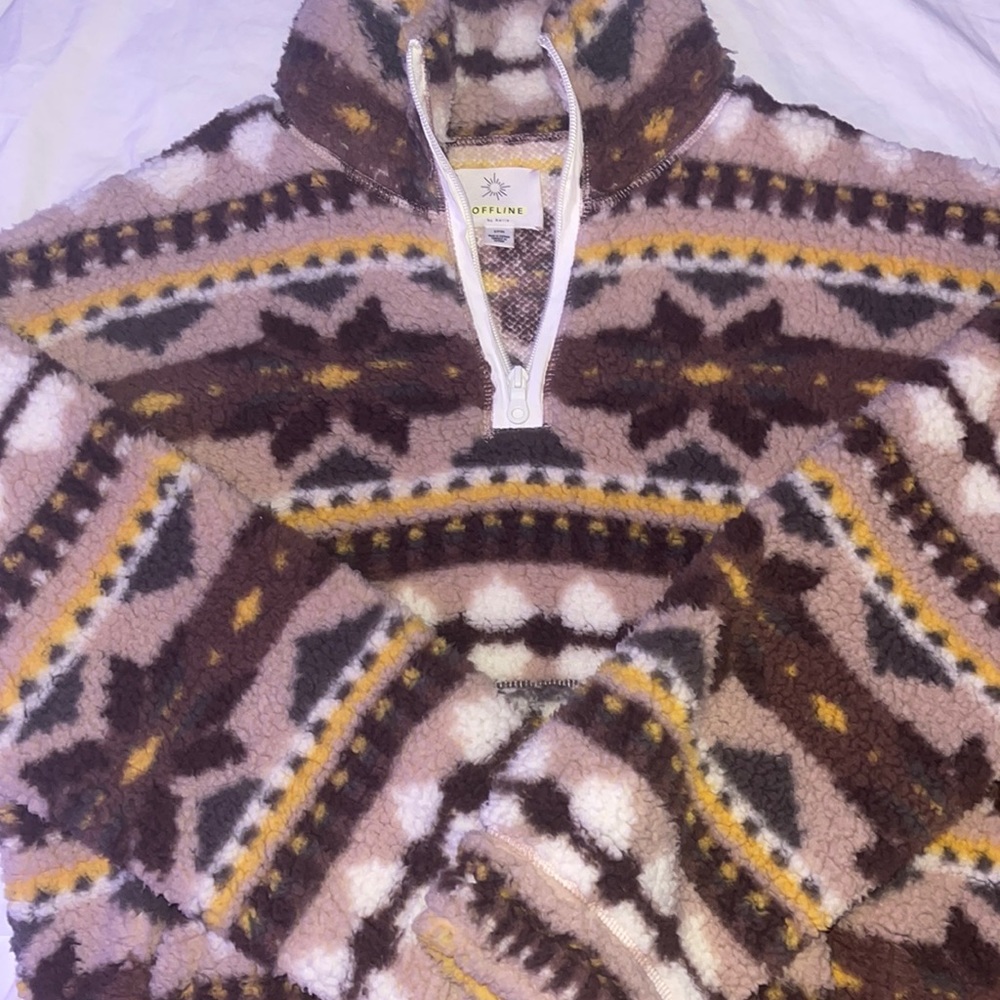 fluffy aerie quarter zip